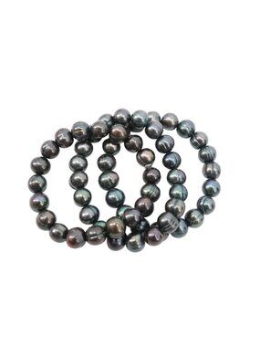 Imperial Pearls HSN Black Cultured Freshwater Pearl 3pc Bracelets Bracelet Set